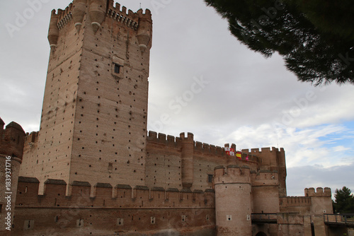 medieval castle (la mota castle) in medina del campo in spain 