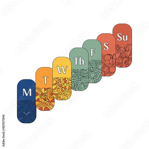 Essential Bold Weekday Headers for Professional Scheduling and Clean Digital Calendar UI/UX Design.