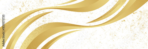 gold wave curve, golden wave corner shape for element, stripes ribbon golden graphic, striped gold. vector