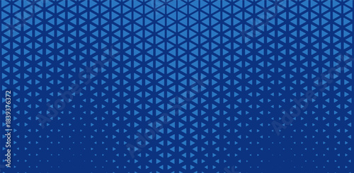 Triangle Halftone Pattern Blue Vector Abstract Geometric Technology Background. Triangle Halftone Texture
