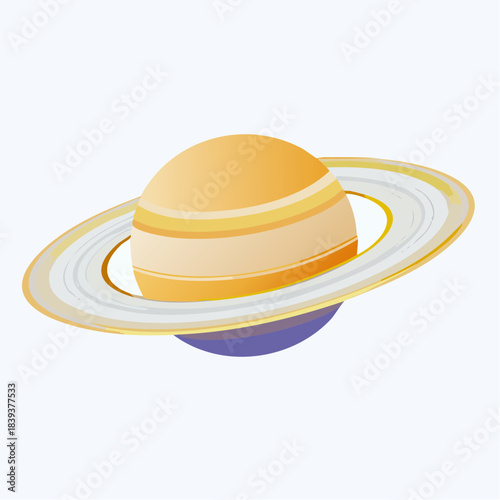 Saturn Vector with Rings