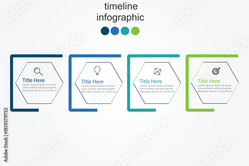 Art & IllustratiVector infographic label design with circle infographic template design and 4 options or steps.