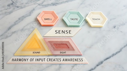 Diagram of human senses and their corresponding inputs