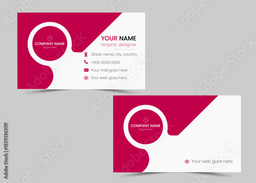 Business card design template, Clean professional business card template, visiting card, business card template.