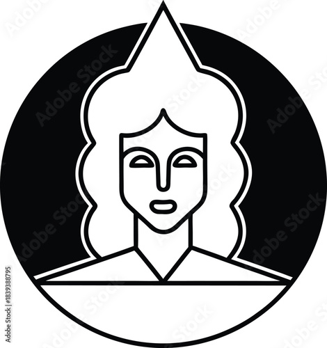 Vector poster using harsh form contrasts