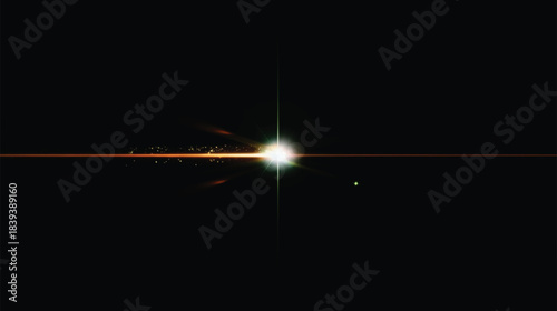 Abstract cosmic light burst with geometric pattern
