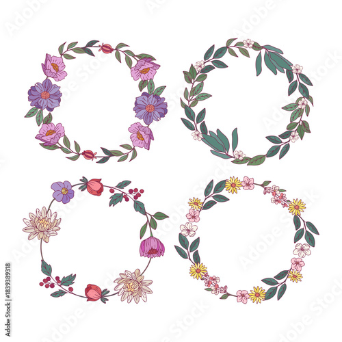 Vector Floral Frame Collection, Decorative Borders Set, Vector Border Pack, Elegant Botanical Frames, Simple Decorative Borders