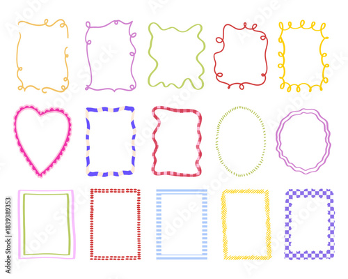 Line Frame. Vintage Frames. Frame Vector, Vector Floral Frames Set, Decorative Borders, Vector Collection