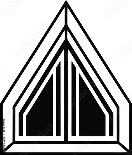 Clean geometric layout with heavy brutalist contrast