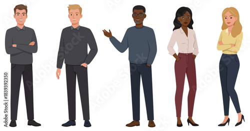 Diverse Group of Professionals Standing Together Ready for Business and Collaboration startup