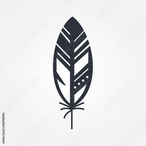 feathers, black and white black logo element