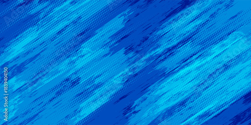 Blue color pattern gradient grunge texture background. Dots pop art comics sport style vector illustration Abstract background dark blue with modern corporate concept