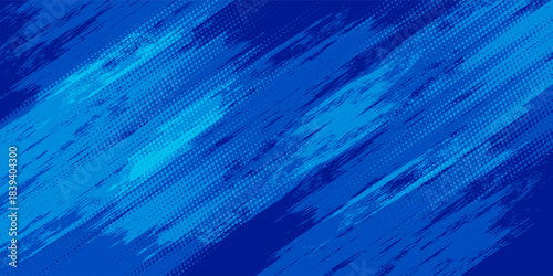 Blue color pattern gradient grunge texture background. Dots pop art comics sport style vector illustration Abstract background dark blue with modern corporate concept