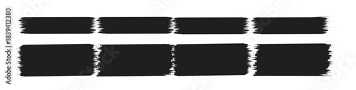 Brush strokes vector. Brush line set. Paint, ink brush, brush strokes, brushes, lines, frames, buttons, grungy rough grunge thick paint line texture. straight paintbrush stroke vector illustration.