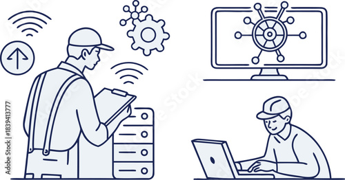 It support and system maintenance concept