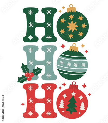 ho ho ho text christmas