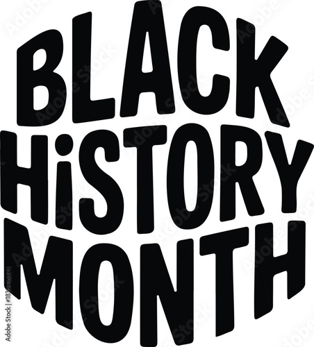 Black History Month text design.
