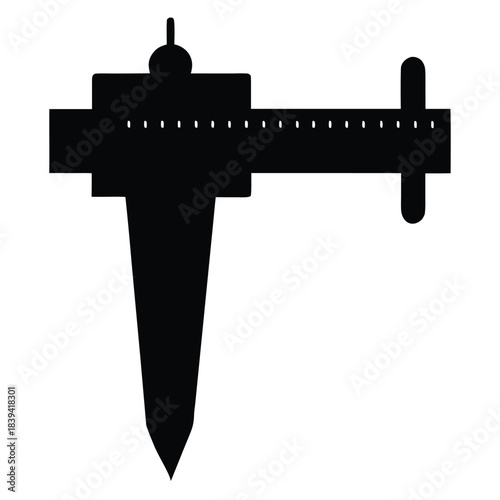 Calipers vector icon, measuring tool, engineering, machinist, workshop, precision, instrument