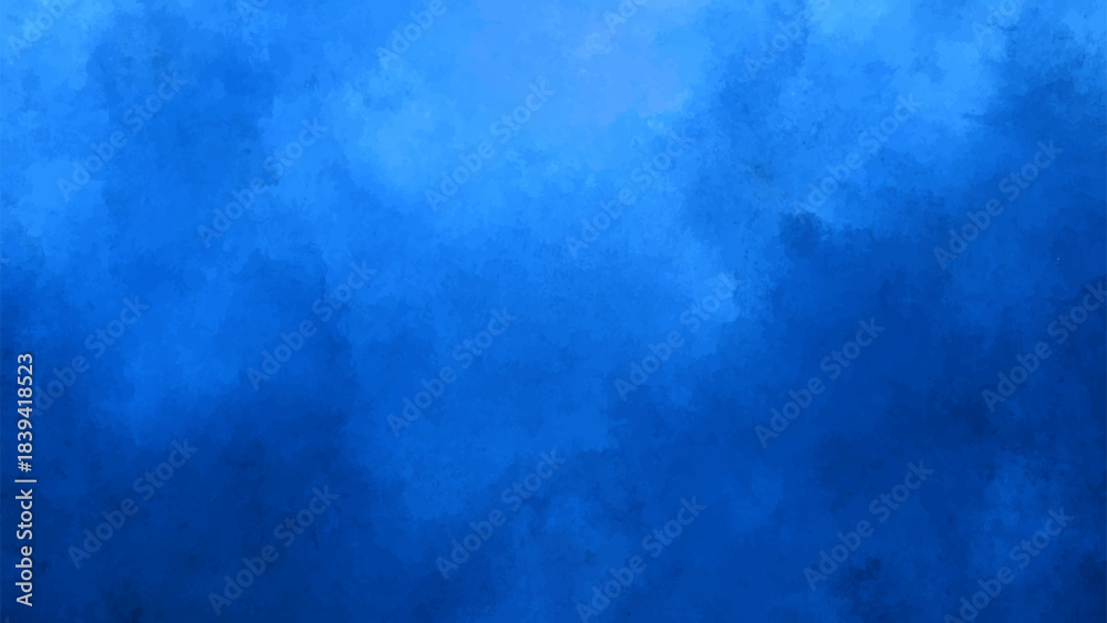 Fototapeta premium Deep Blue Abstract Texture Background With Dark Navy & Electric Blue Cloud-like Gradient. Atmospheric Moody Smoke Effect. Digital Watercolor Style for Art & Wallpapers.