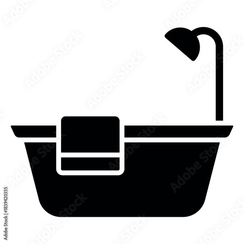 Bathtub Icon Template – Clean Minimal Bathroom Symbol