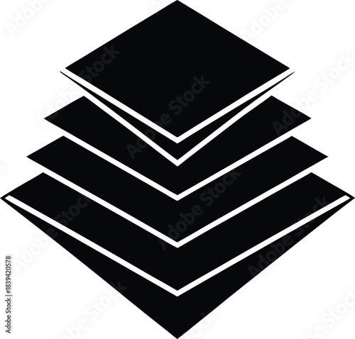 Layered vector shapes with strong hierarchy