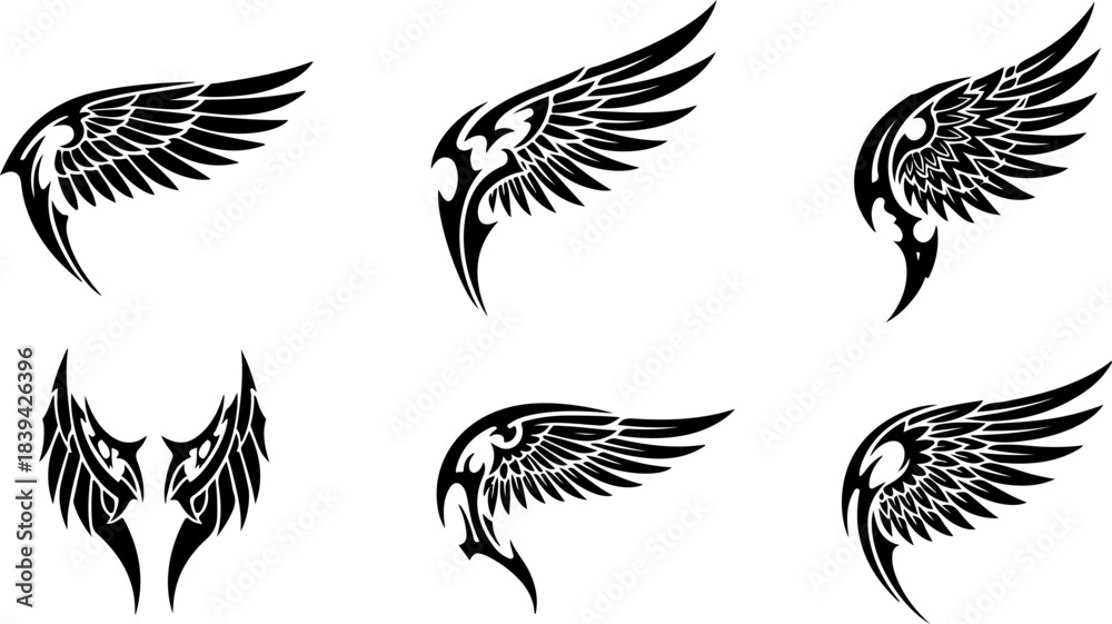 Obraz premium Abstract Tribal Crest Symbol Bundle