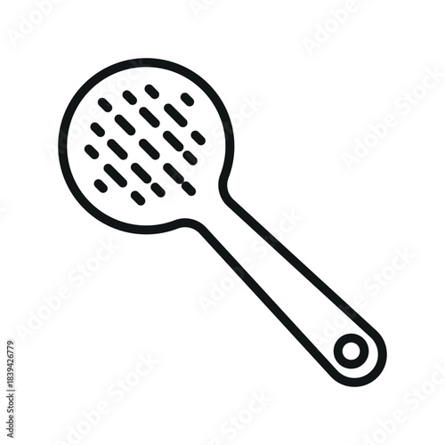 Slotted spoon icon vector design template
