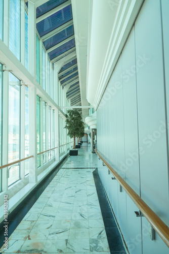 Bright Glass Corridor