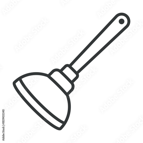 plunger icon vector in trendy flat design