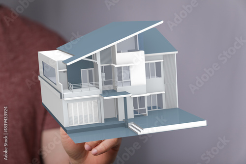 A miniature model of a mode...