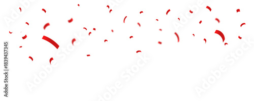 red confetti falling with blur vector 