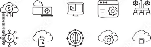 Abstract geometric shapes with vibrant color palette and text elements