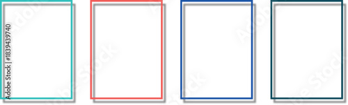 High-Quality Rectangular Paper Banner Line Mockup Featuring Natural Shadows and Minimal Frame Styling for Professional Graphic Projects