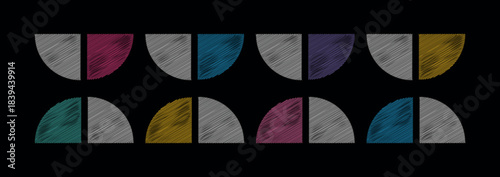 Abstract Scribed Brush Shape Blob Inspired by Organic Amoeba Forms and Smooth Natural Pebbles, Accented with a Gritty Grunge Texture for Raw Hand-Drawn Art Aesthetics in Black