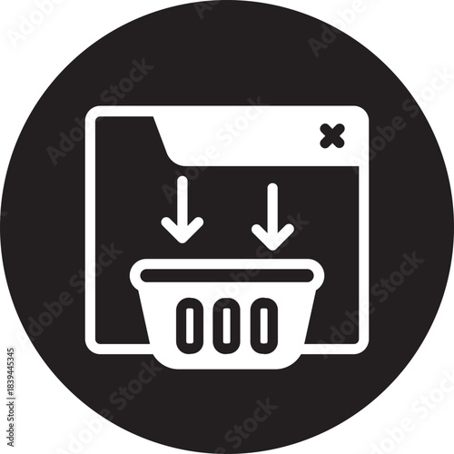 online shopping glyph icon