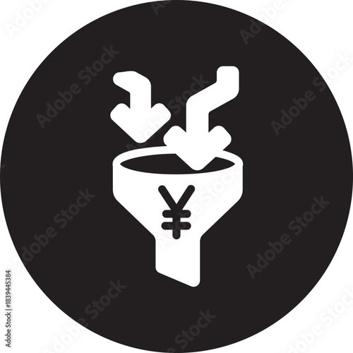 sales pipeline glyph icon