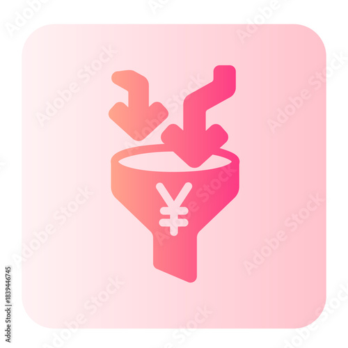 sales pipeline gradient icon