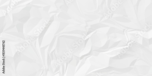 White crease billboard paper rough obsolete wrinkle. Cardboard paper white crumpled satin fabric ripped cloth decoration background	