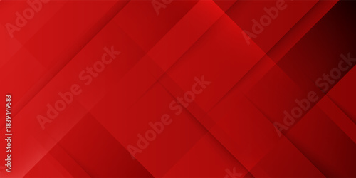 Elegant Red Geometric Abstract Background with Overlapping Shapes