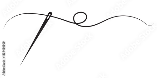 Sewing Needle with Thread Loop for Craft and Textile Interface