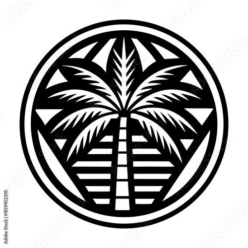 Glyph Style Palm Tree Icons