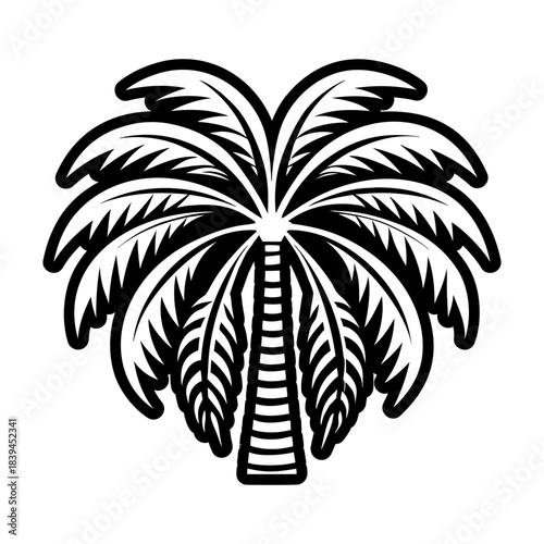 Glyph Style Palm Tree Icons