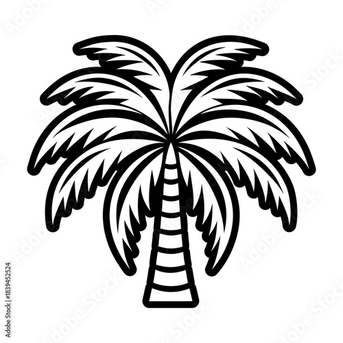 Glyph Style Palm Tree Icons