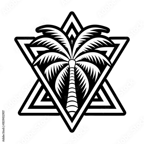  Glyph Style Palm Tree Icons 

