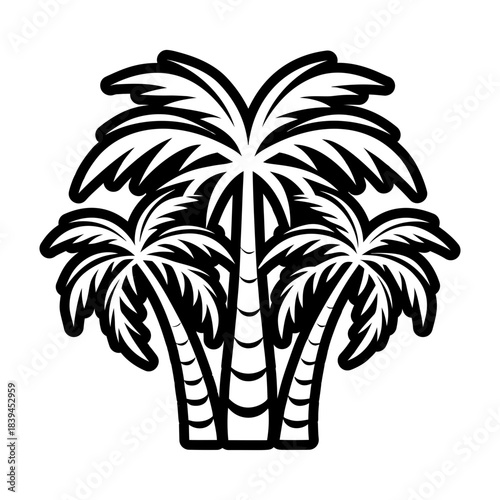  Glyph Style Palm Tree Icons 
