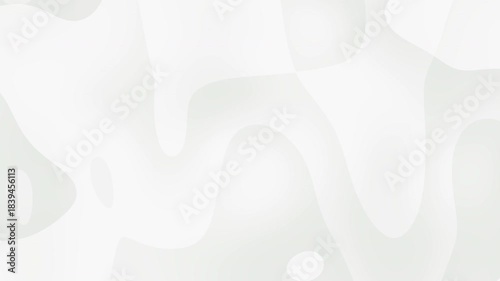 Overlap white fluid shapes abstract pattern with shadows create an intriguing visual texture.