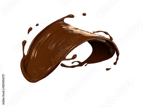 溶けたチョコレートの3Dイラスト