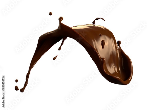 溶けたチョコレートの3Dイラスト