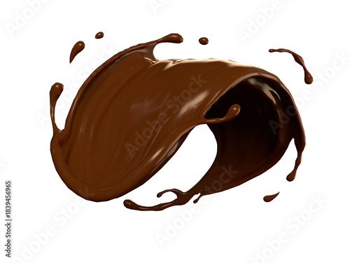 溶けたチョコレートの3Dイラスト
