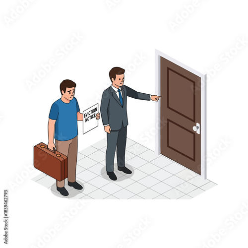 Eviction Notice Served By Landlord At Front Door